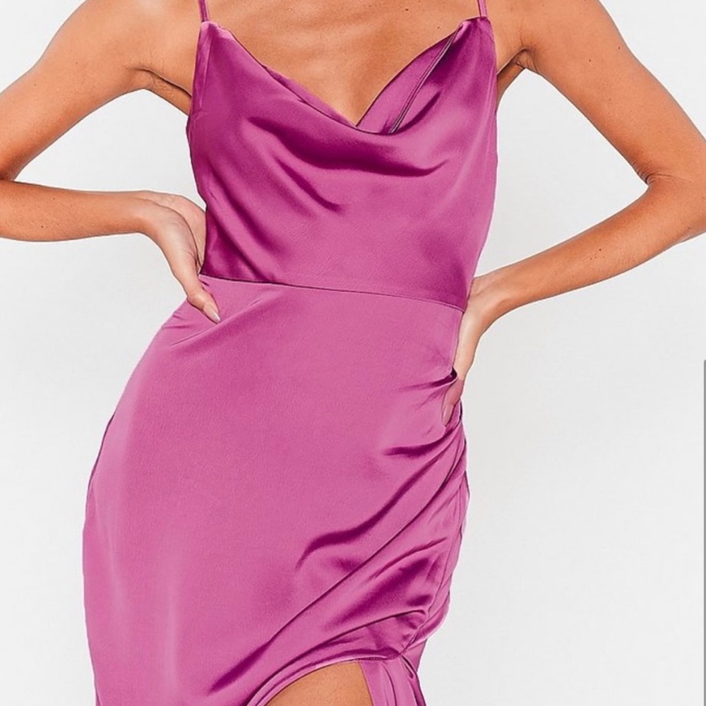 Nasty Gal maxi dress with leg slit